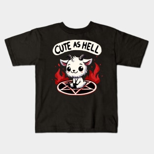 Cute as Hell Cute Goat Kids T-Shirt